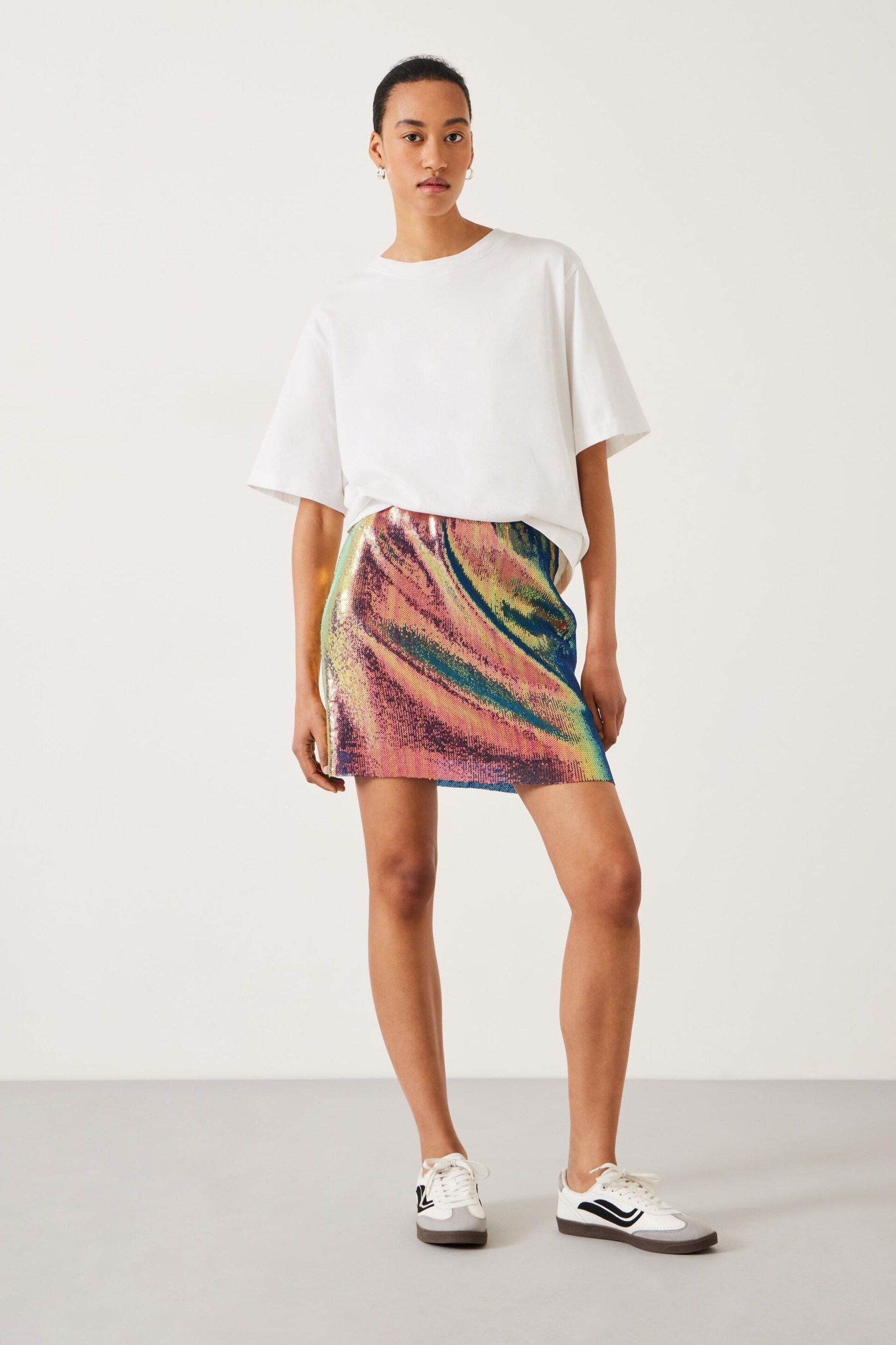 Hush Metallic Natalia Sequin Mini Skirts - Image 1 of 4