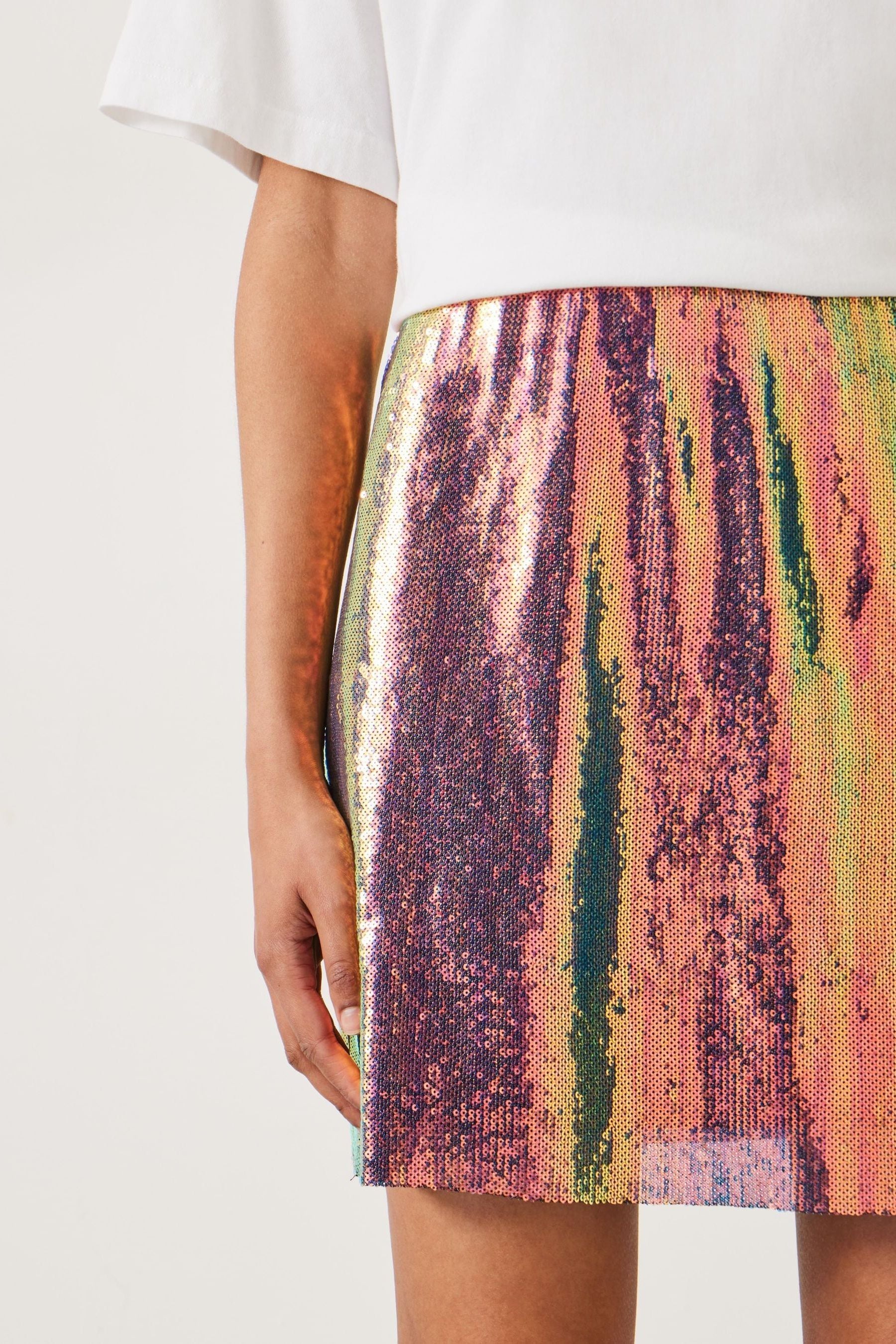 Buy Hush Metallic Natalia Sequin Mini Skirts from the Next UK online shop