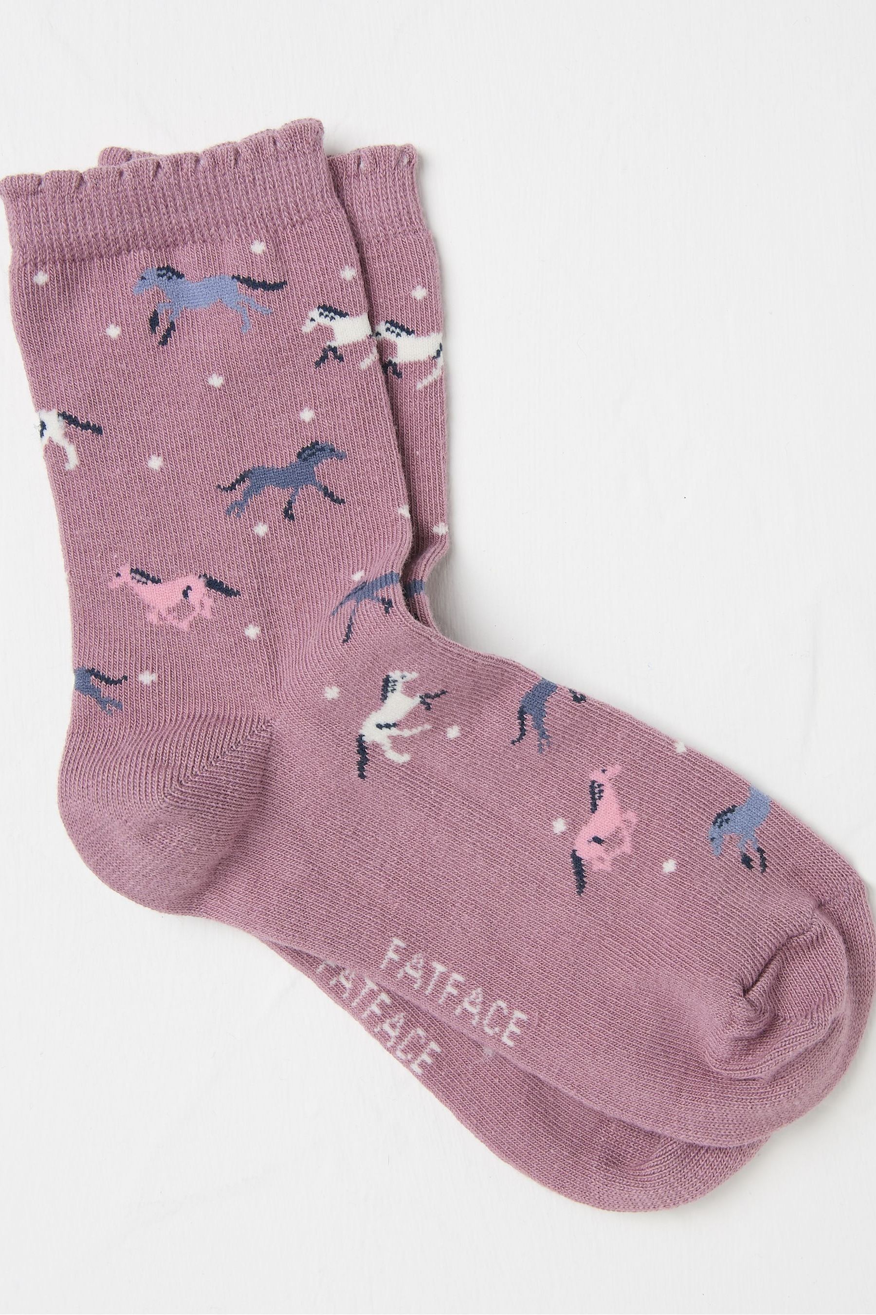 Buy FatFace Pink Horse Kids Socks 1 Pack from the Next UK online shop