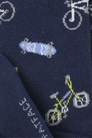 FatFace Blue Bike & Skate Kids' Socks 1 Pack - Image 2 of 2