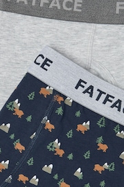 FatFace Navy Bear Print Boxers 2 Pack - Image 2 of 2