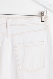 Oliver Bonas White Contrast Stitch Midi Skirt - Image 9 of 9