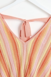 Oliver Bonas Orange Stripe Knitted Batwing Top - Image 6 of 8