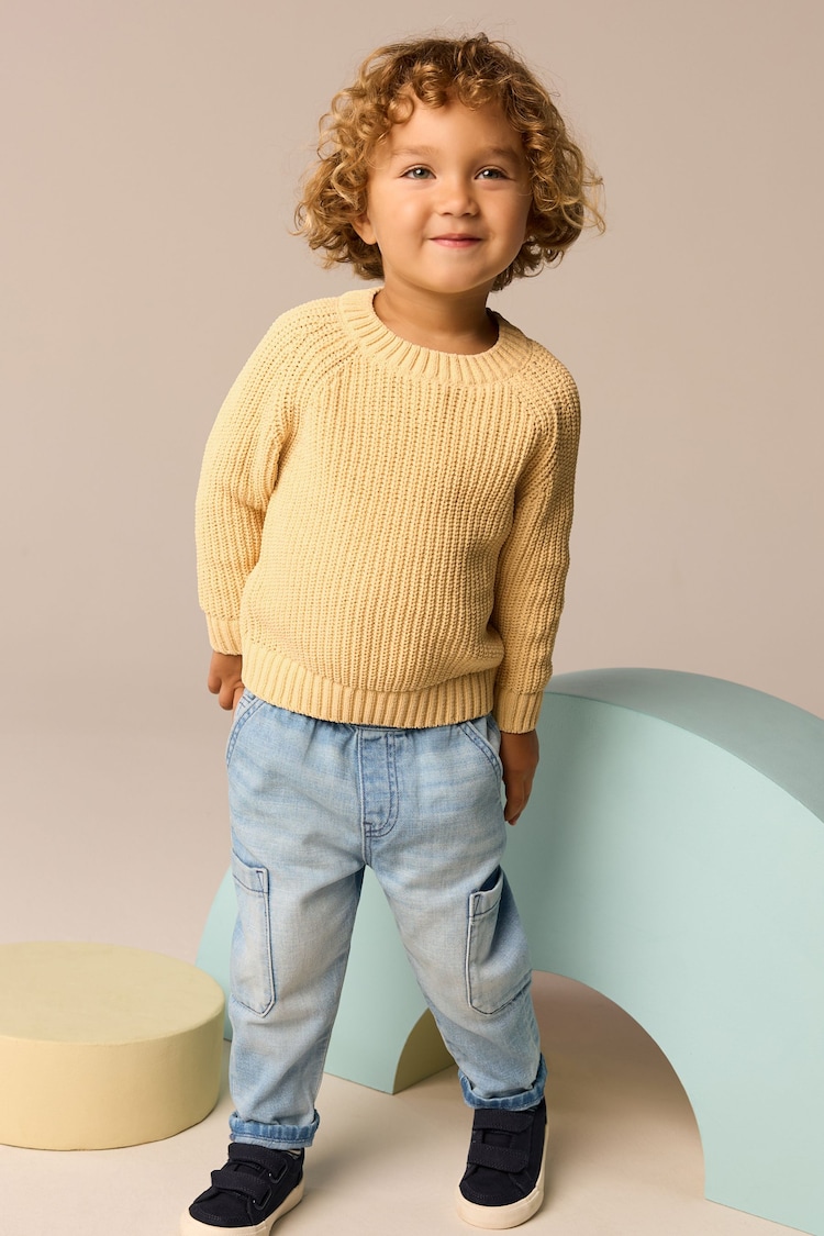 Yellow Knitted Crew Neck Jumper (3mths-7yrs) - Image 2 of 7