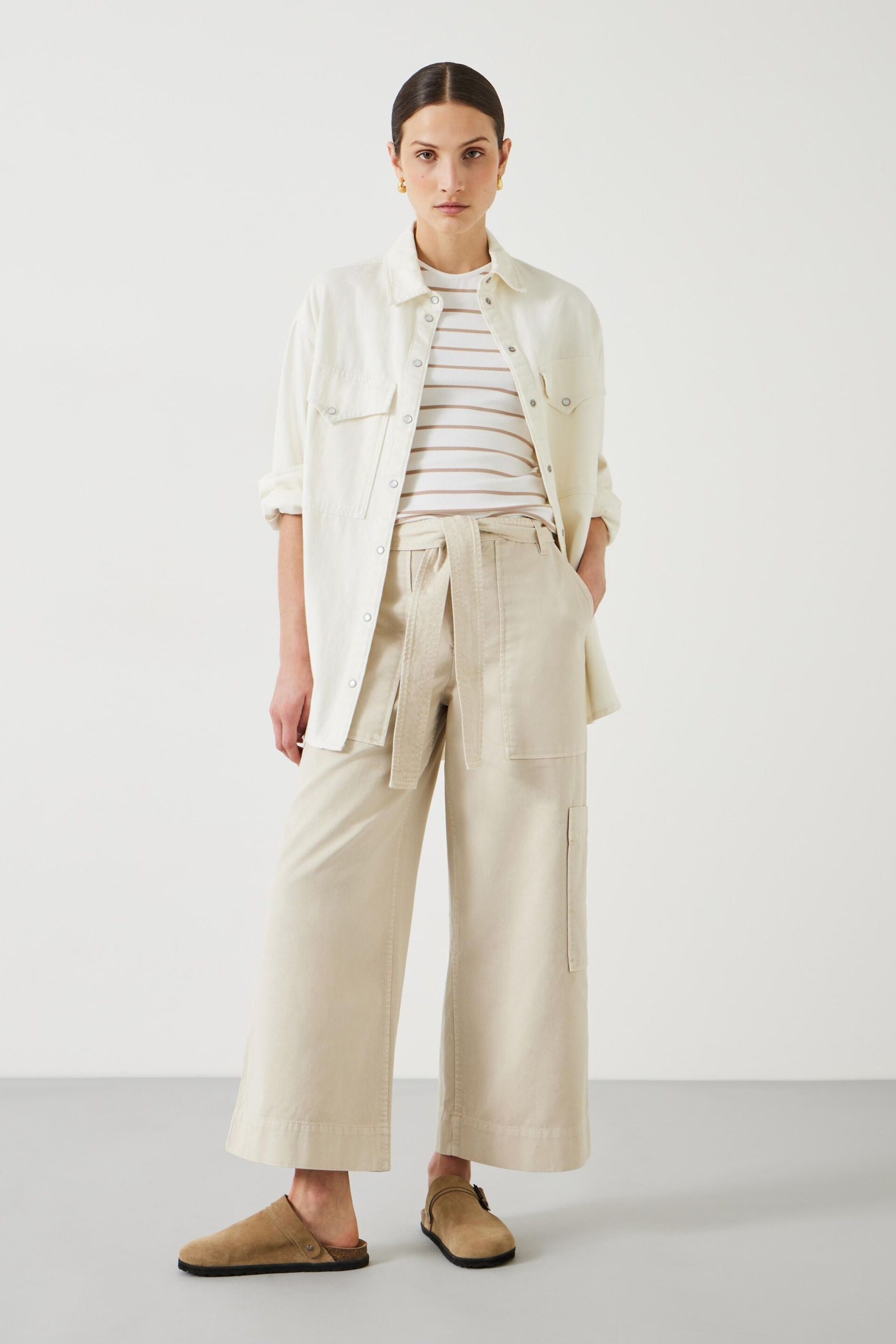 Hush Natural Annie Ankle Grazer Trousers - Image 1 of 5