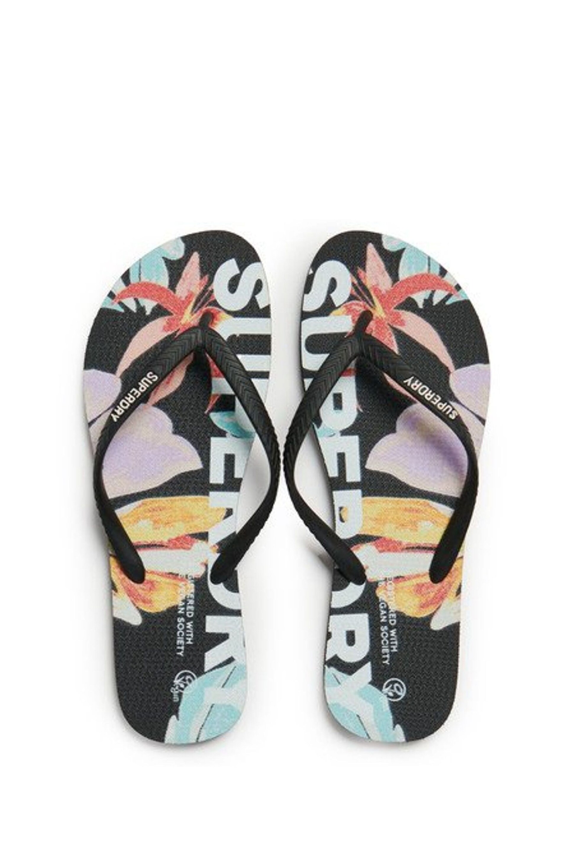 Superdry Orange Logo Vegan Flip Flops - Image 3 of 4