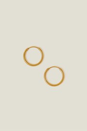 Accessorize Gold Tone Stainless Steel Medium Hoops - Image 2 of 3
