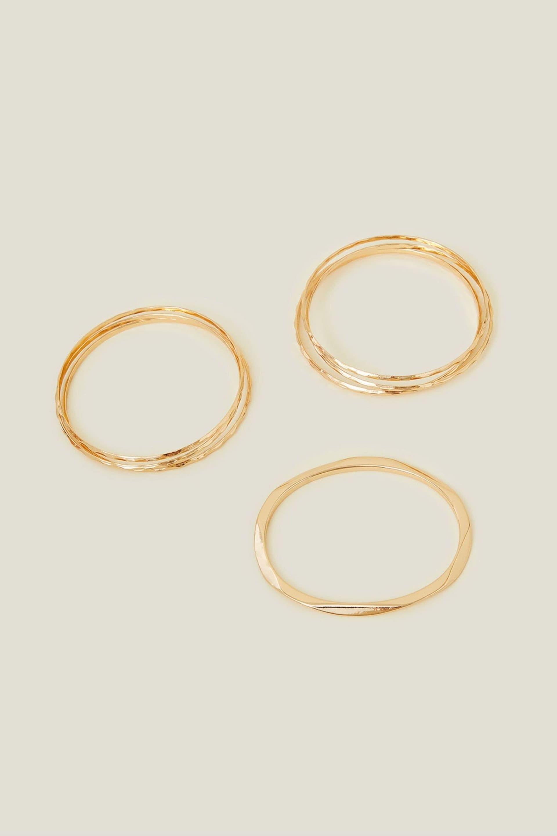 Accessorize Gold Tone Bangles 8 Pack - Image 2 of 3