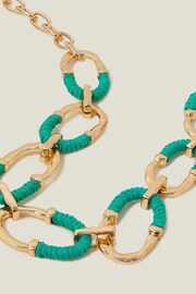 Accessorize Green Wrapped Loop Necklace - Image 1 of 3