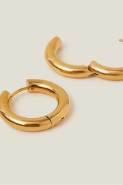 Accessorize Gold Tone Stainless Steel Chunky Hoops - Image 1 of 3
