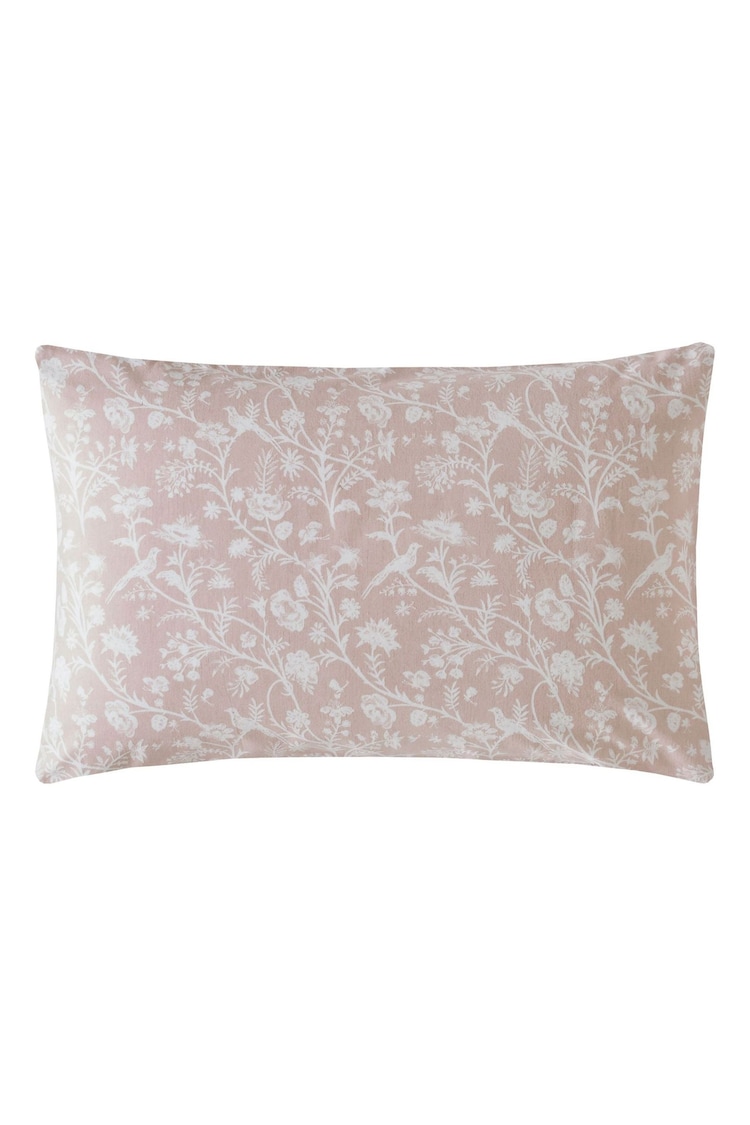 Laura Ashley Blush Pink 100% Cotton Shepherds Purse Duvet Cover and Pillowcase Set - Image 2 of 3