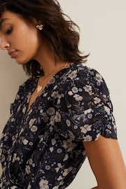 Phase Eight Black Phase Eight Helene Floral Print Black Jumpsuit - Image 5 of 7