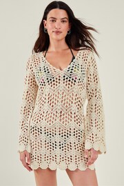 Accessorize Natural Crochet Kaftan - Image 1 of 3