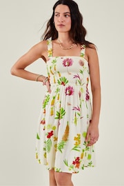 Accessorize White Botanical Mini Dress - Image 1 of 4