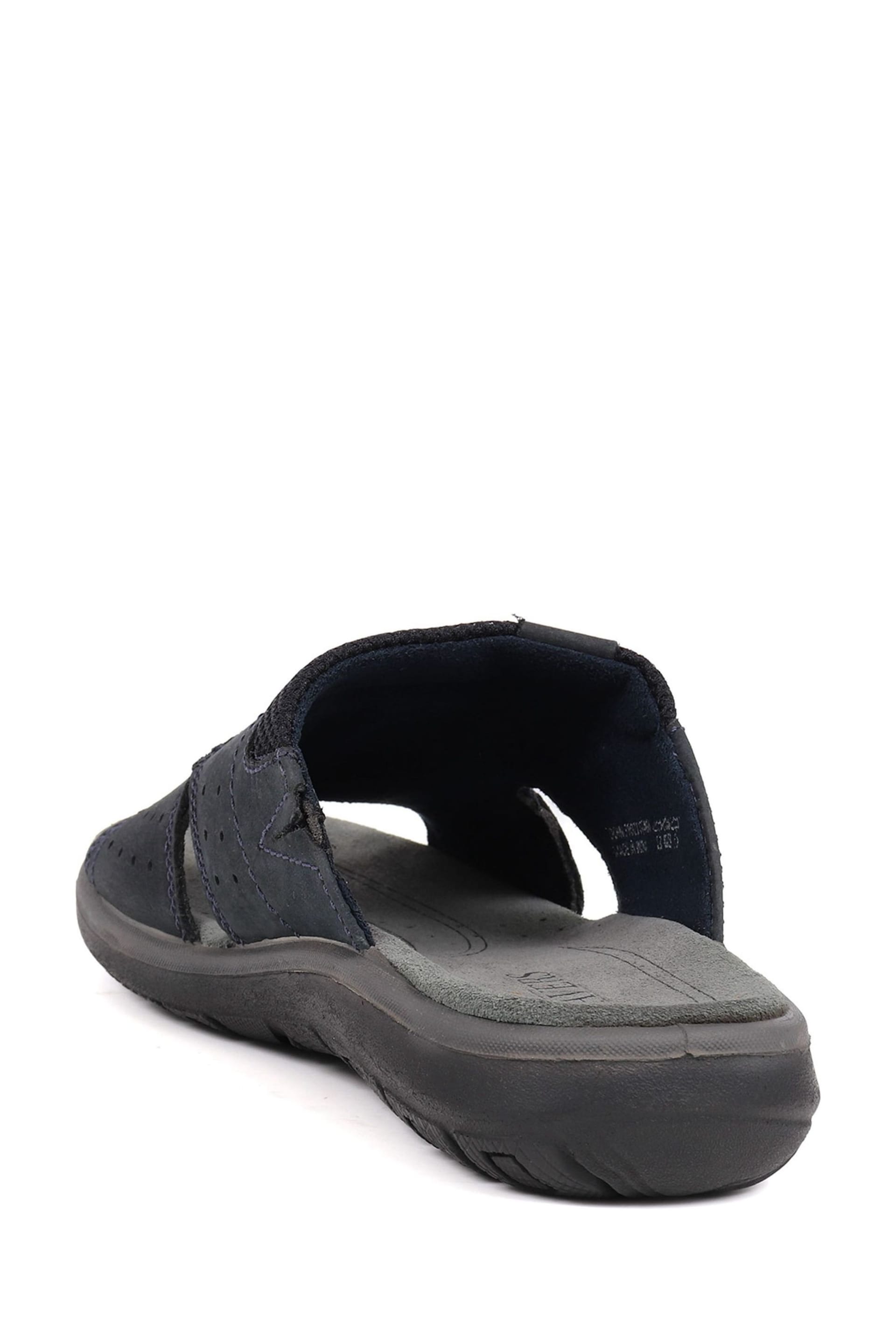 Pavers Blue Leather Mule Sandals - Image 4 of 5