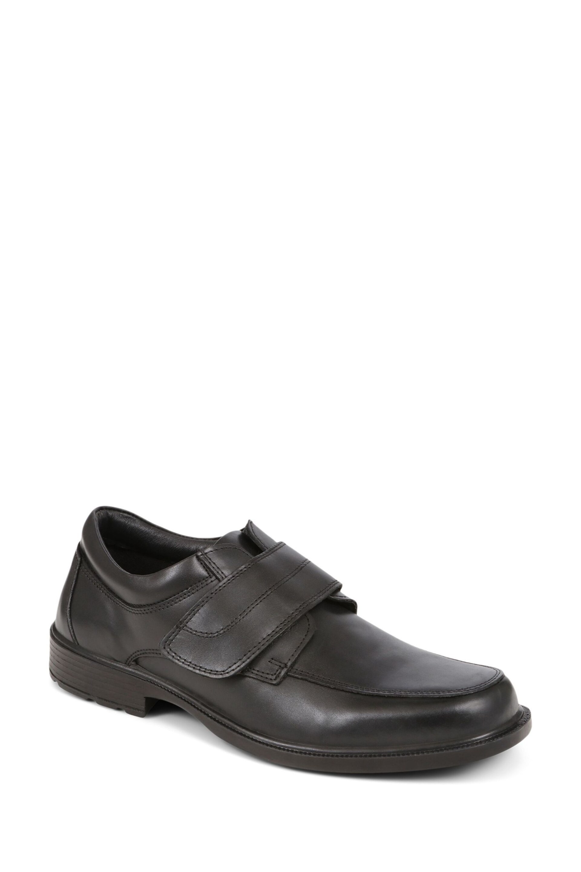 Pavers Leather Touch Fasten Black Shoes - Image 1 of 5