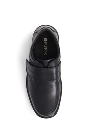 Pavers Leather Touch Fasten Black Shoes - Image 4 of 5