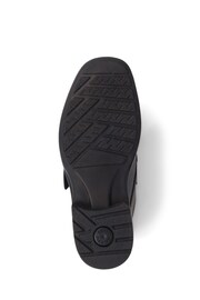 Pavers Leather Touch Fasten Black Shoes - Image 5 of 5