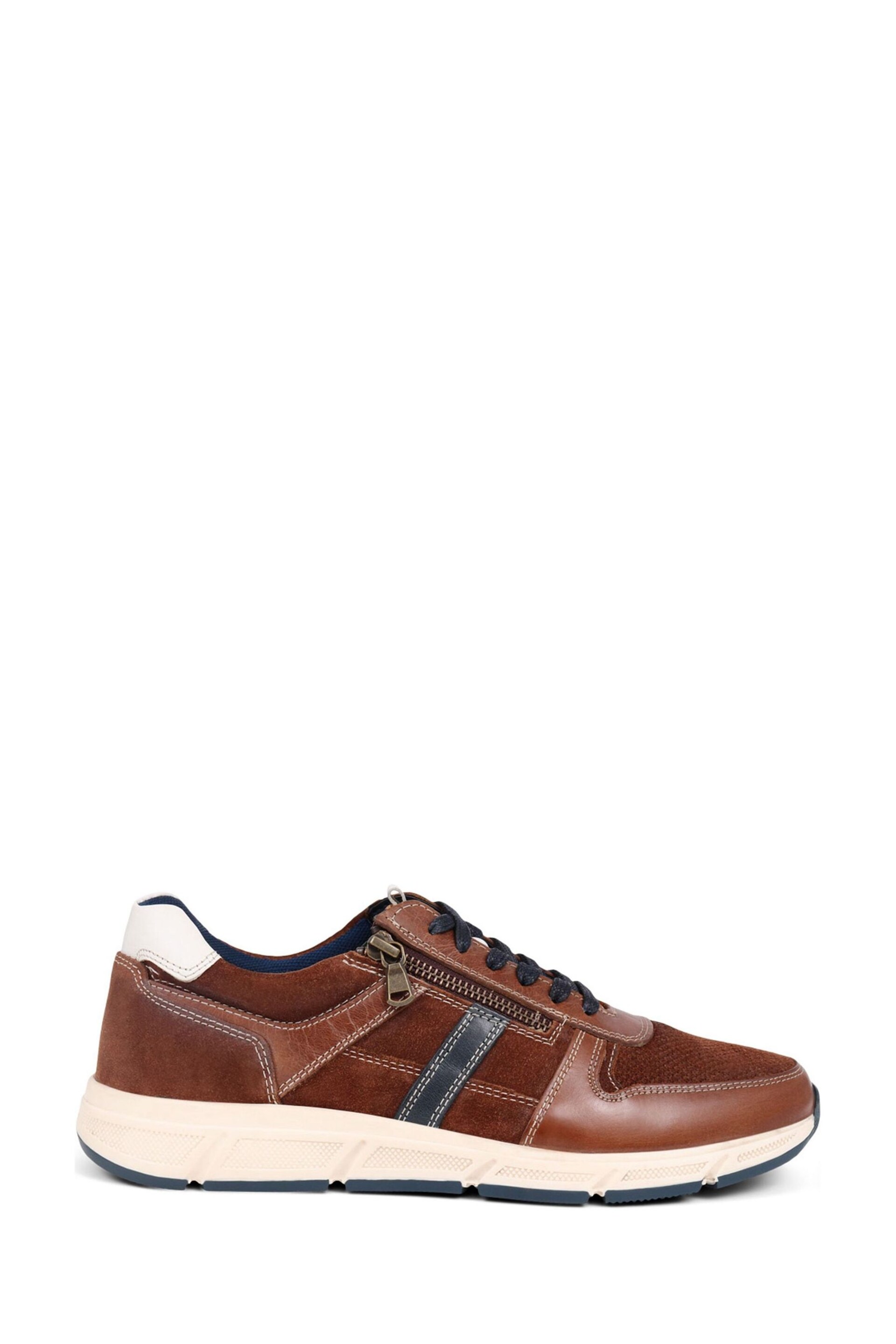 Pavers Lace Up Leather Brown Trainers - Image 1 of 5