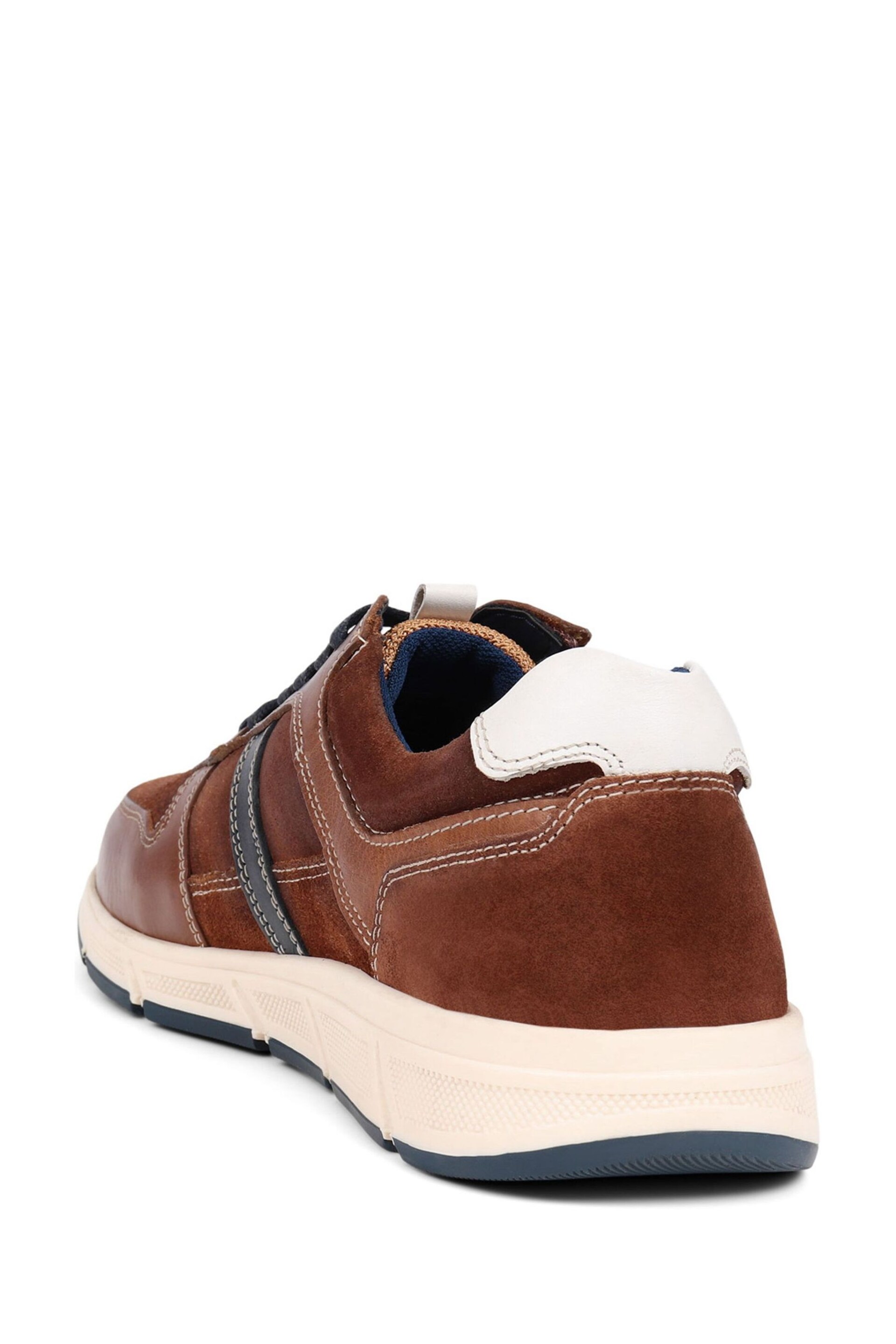 Pavers Lace Up Leather Brown Trainers - Image 4 of 5