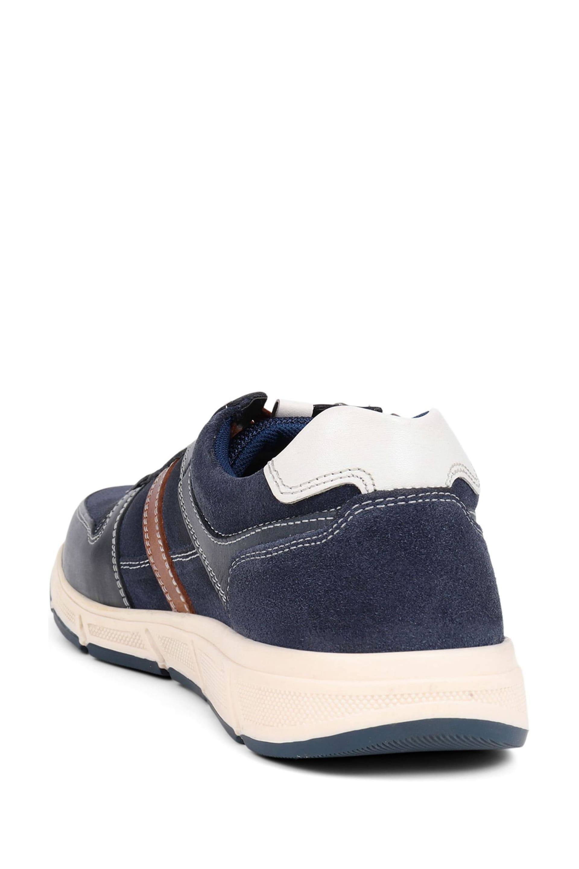Pavers Blue Lace-Up Leather Trainers - Image 5 of 5