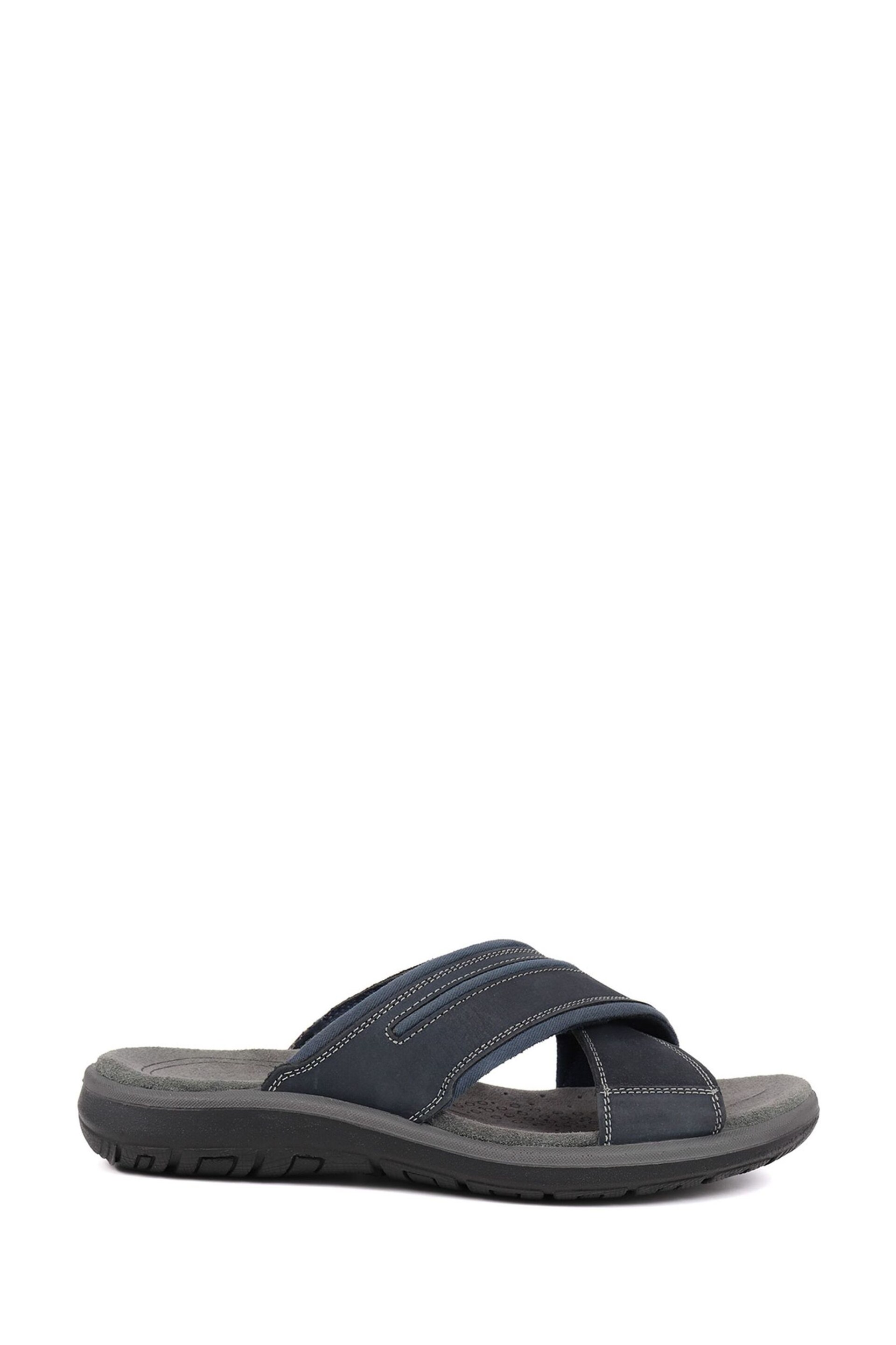 Pavers Blue Slip On Leather Mule Sandals - Image 1 of 5