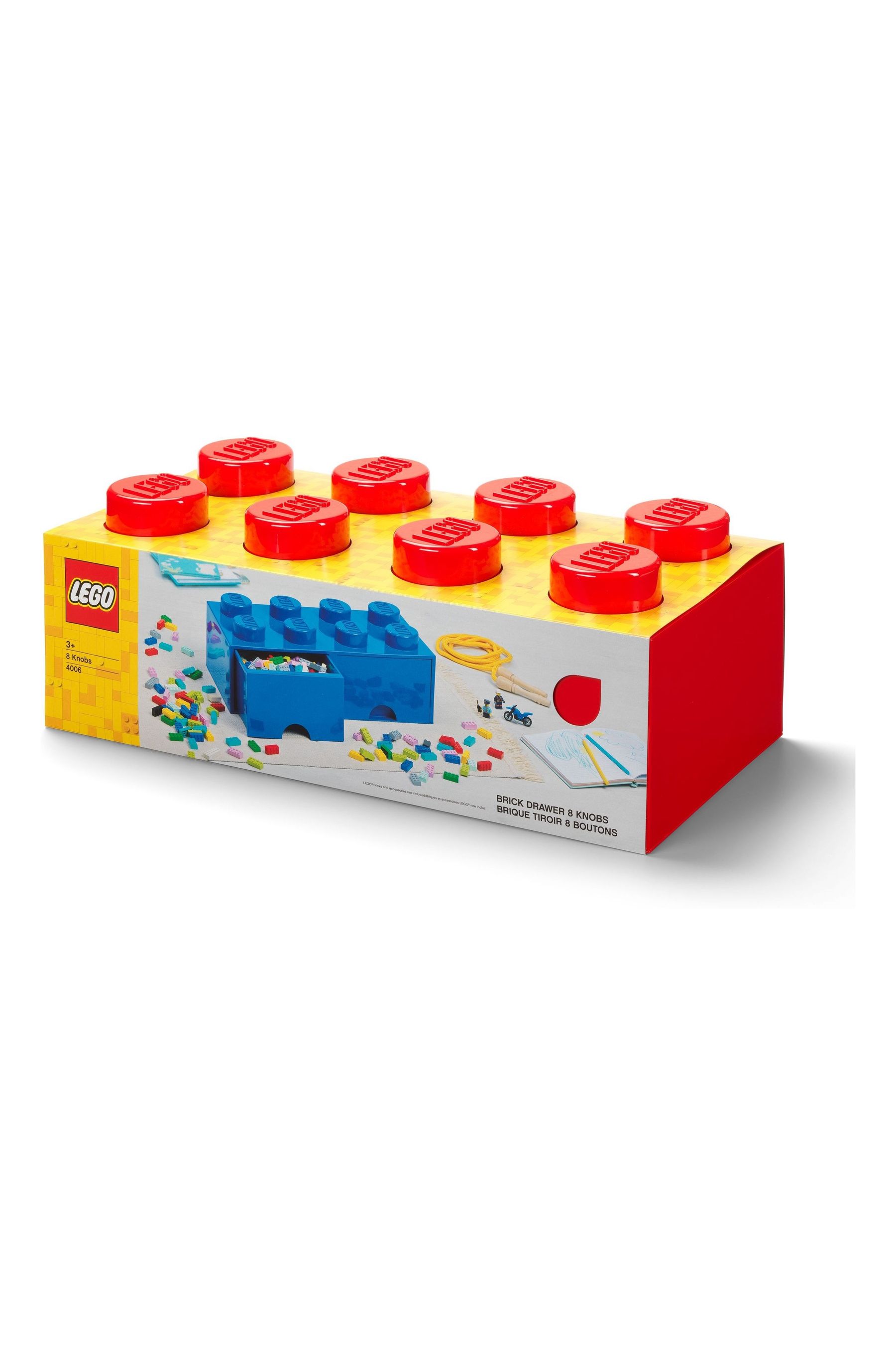 Lego storage brick red on sale