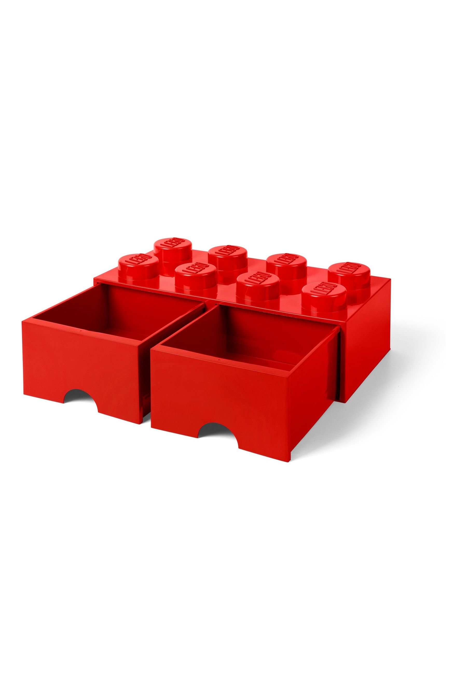 Buy LEGO Red Drawer 8 Knobs 2 Drawers Stackable Storage Box from Next Luxembourg