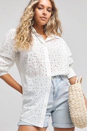 Simply Be Broderie White Shirt - Image 1 of 3