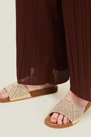 Accessorize Gold Beaded Sparkle Sliders - Image 3 of 3