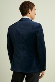 Reiss Baltic Blue Apsara Cotton-Blend Velvet Blazer - Image 5 of 7