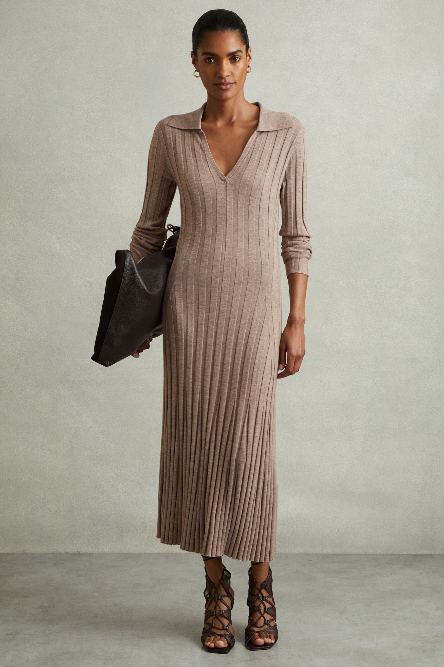 Open collar dress for ladies deals