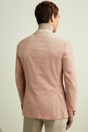 Reiss Porcelain Pink Apsara Cotton-Blend Velvet Blazer - Image 5 of 7