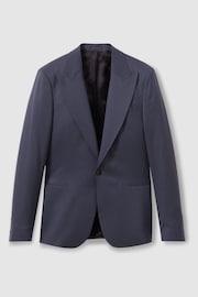 Reiss Airforce Blue Bartley Textured Wool Single Breasted Slim Fit Blazer - Image 2 of 7