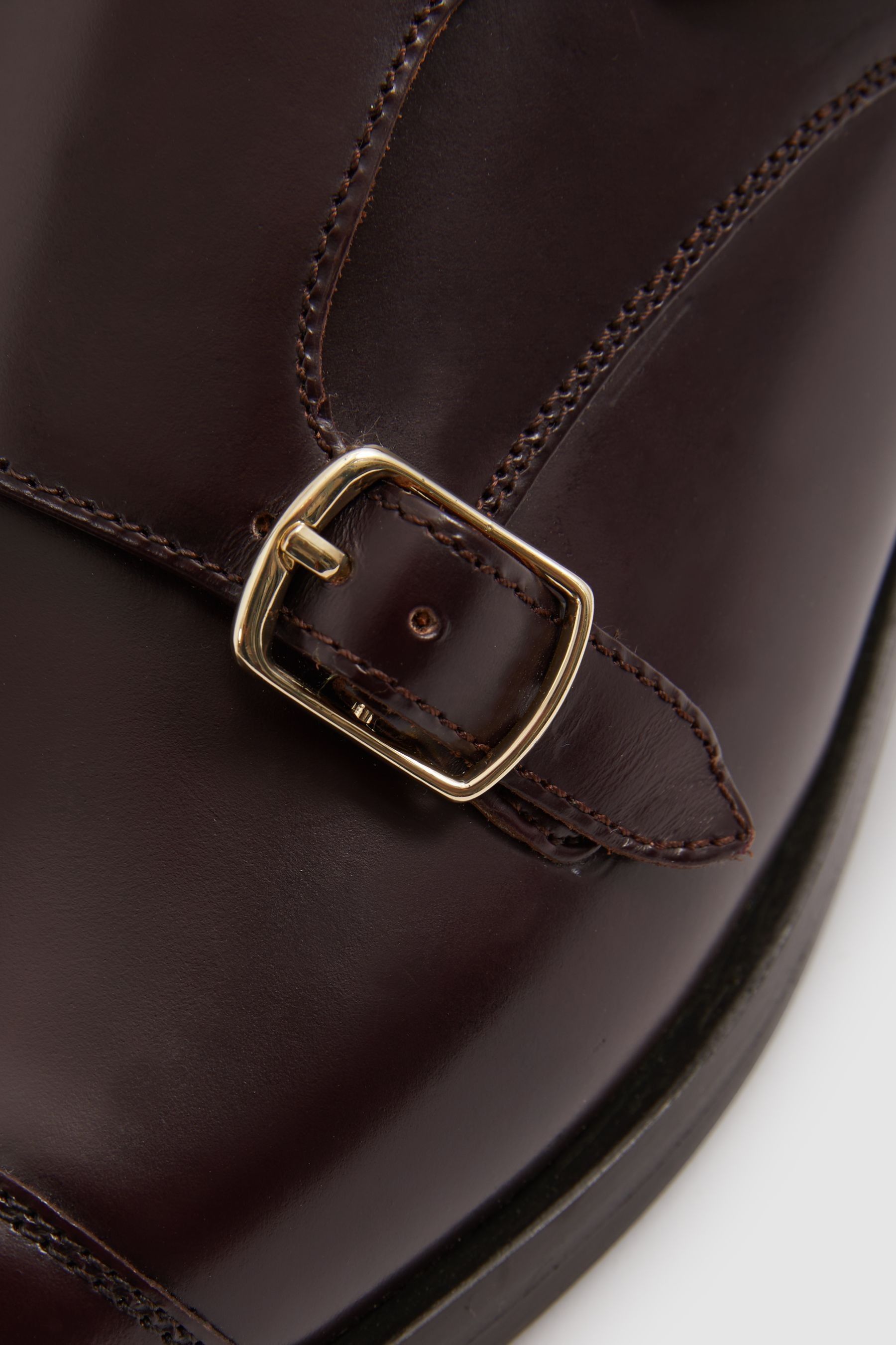 Oxblood double monk strap top