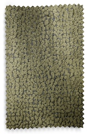 Olive Green Collection Luxe Heavyweight Cut Velvet Eyelet Lined Curtains - Image 5 of 5