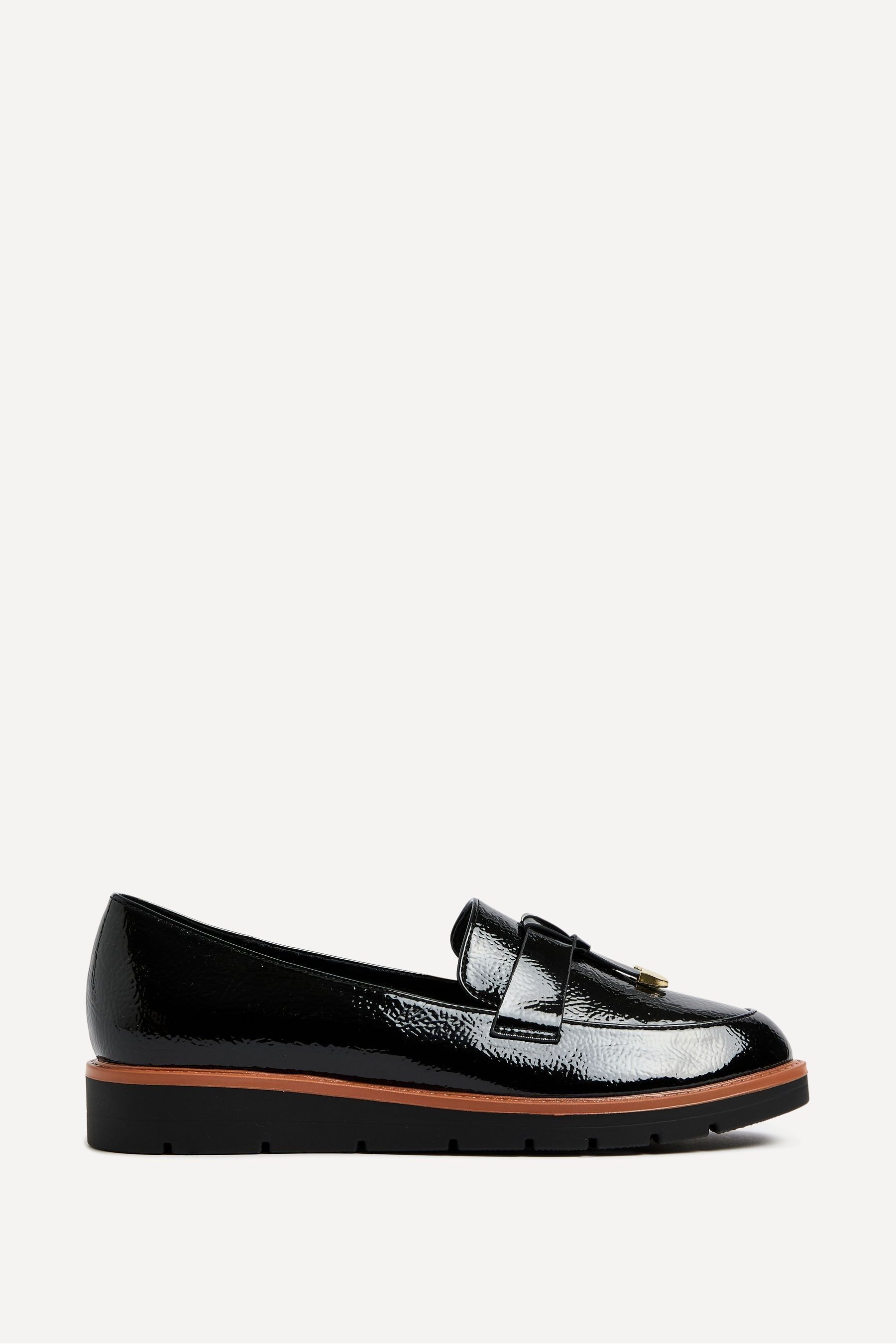 Buy Linzi Black Nancy Patent Loafers With Tassel Detail from Next United Arab Emirates