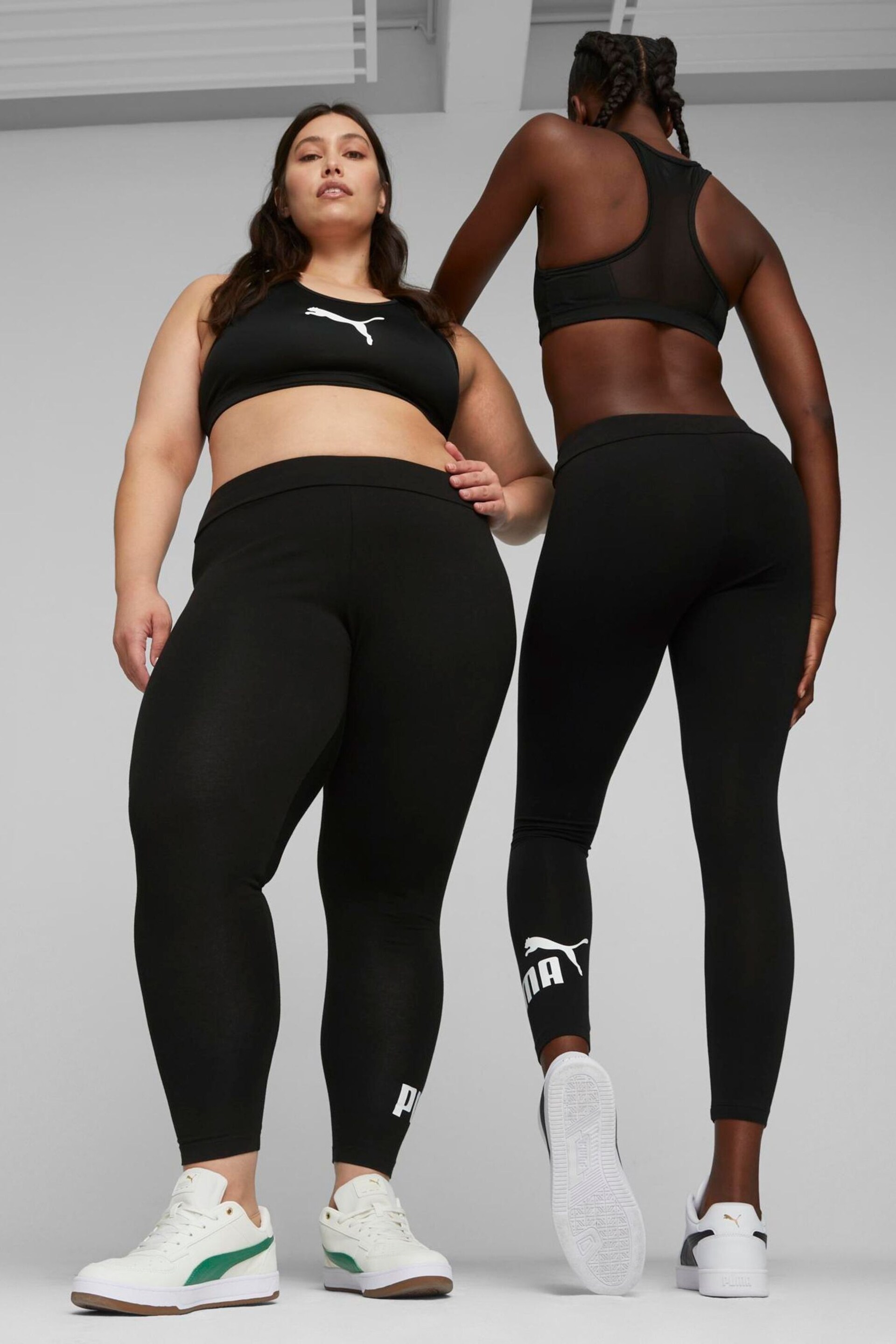 Puma Black Womens Essentials Logo Leggings - Image 1 of 5