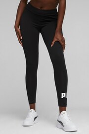 Puma Black Womens Essentials Logo Leggings - Image 2 of 5