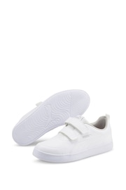 Puma White Courtflex V2 Kids' Trainers - Image 5 of 6