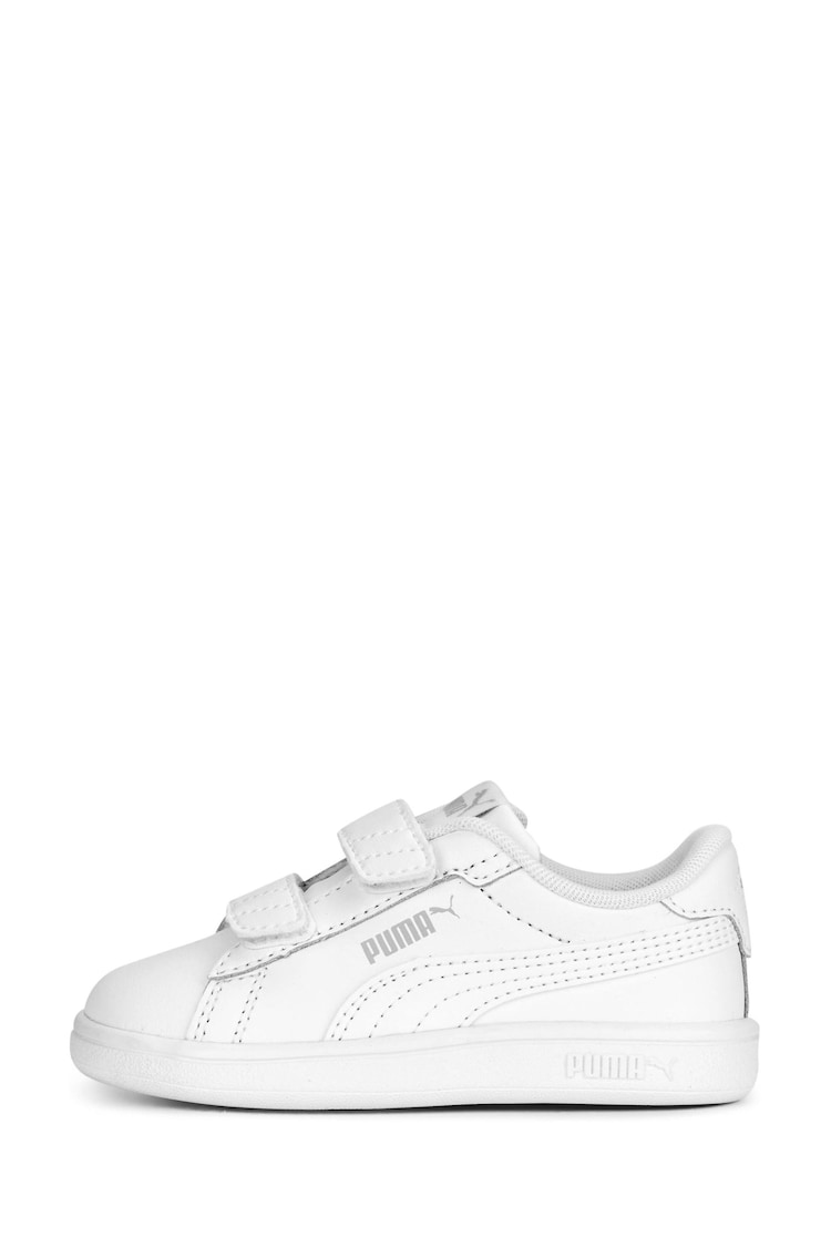 Puma Cotton White Smash 3.0 Leather V Baby Unisex Sneakers - Image 1 of 5