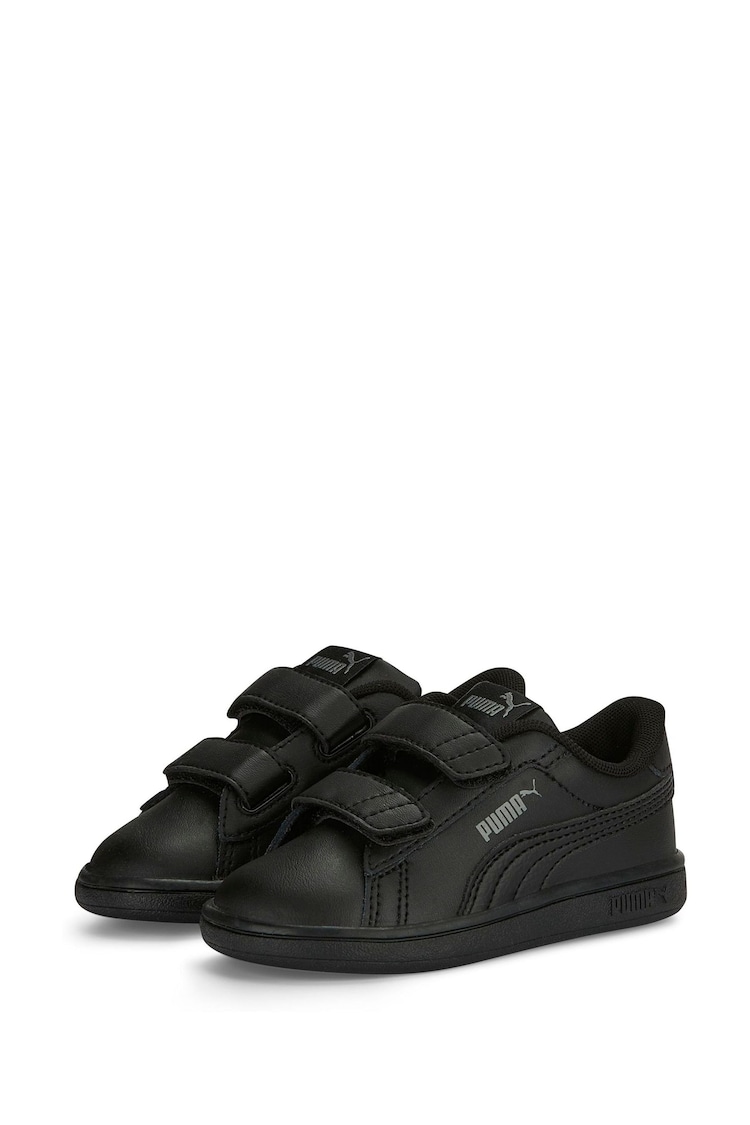 Puma Black Baby Smash 3.0 Leather V Trainers - Image 1 of 5