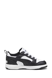 Puma White Rebound V6 Lo Toddlers Trainers - Image 1 of 6
