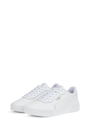 Puma White Women Carina 2.0 Trainers - Image 2 of 6