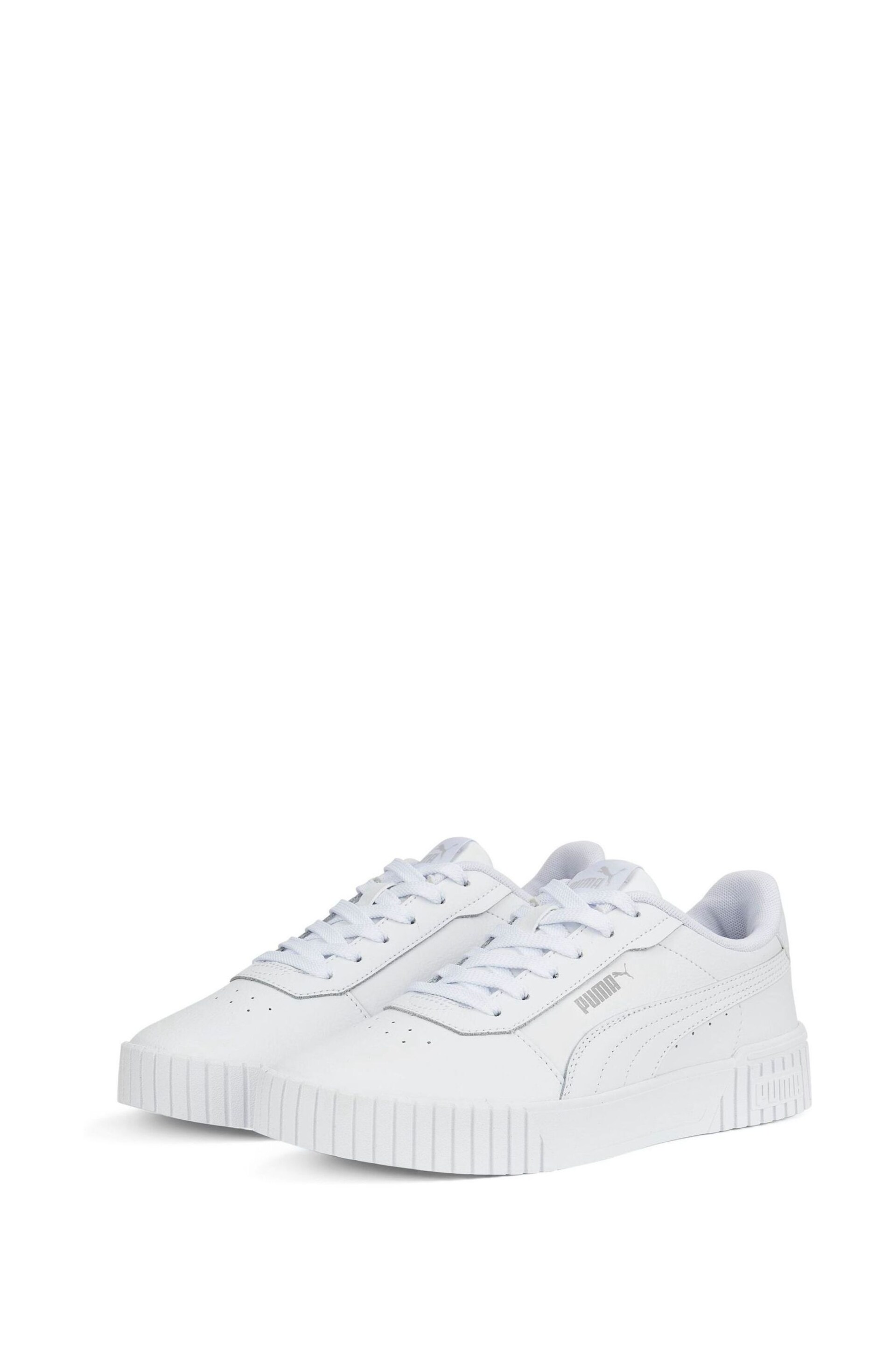 Puma White Women Carina 2.0 Trainers - Image 3 of 6