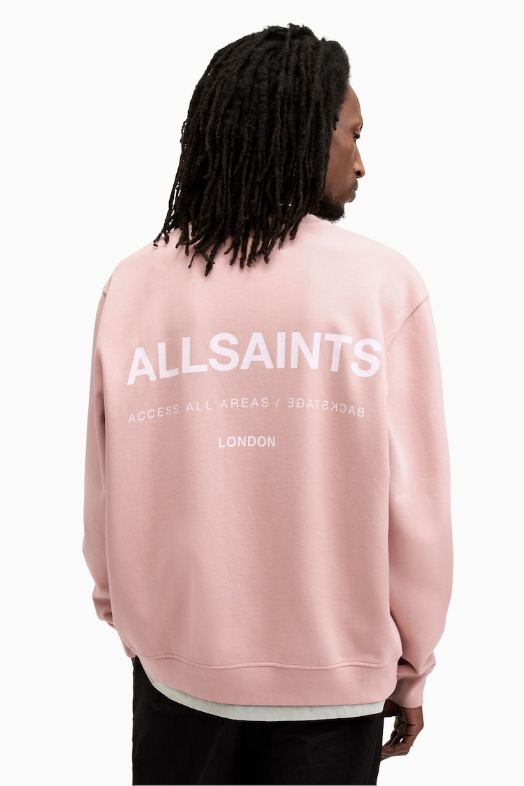 AllSaints Pink Access Crew Sweatshirt - Image 2 of 8