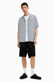 AllSaints Grey Access Shortsleeve Shirt - Image 4 of 7