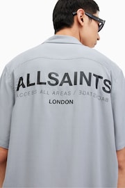 AllSaints Grey Access Shortsleeve Shirt - Image 6 of 7