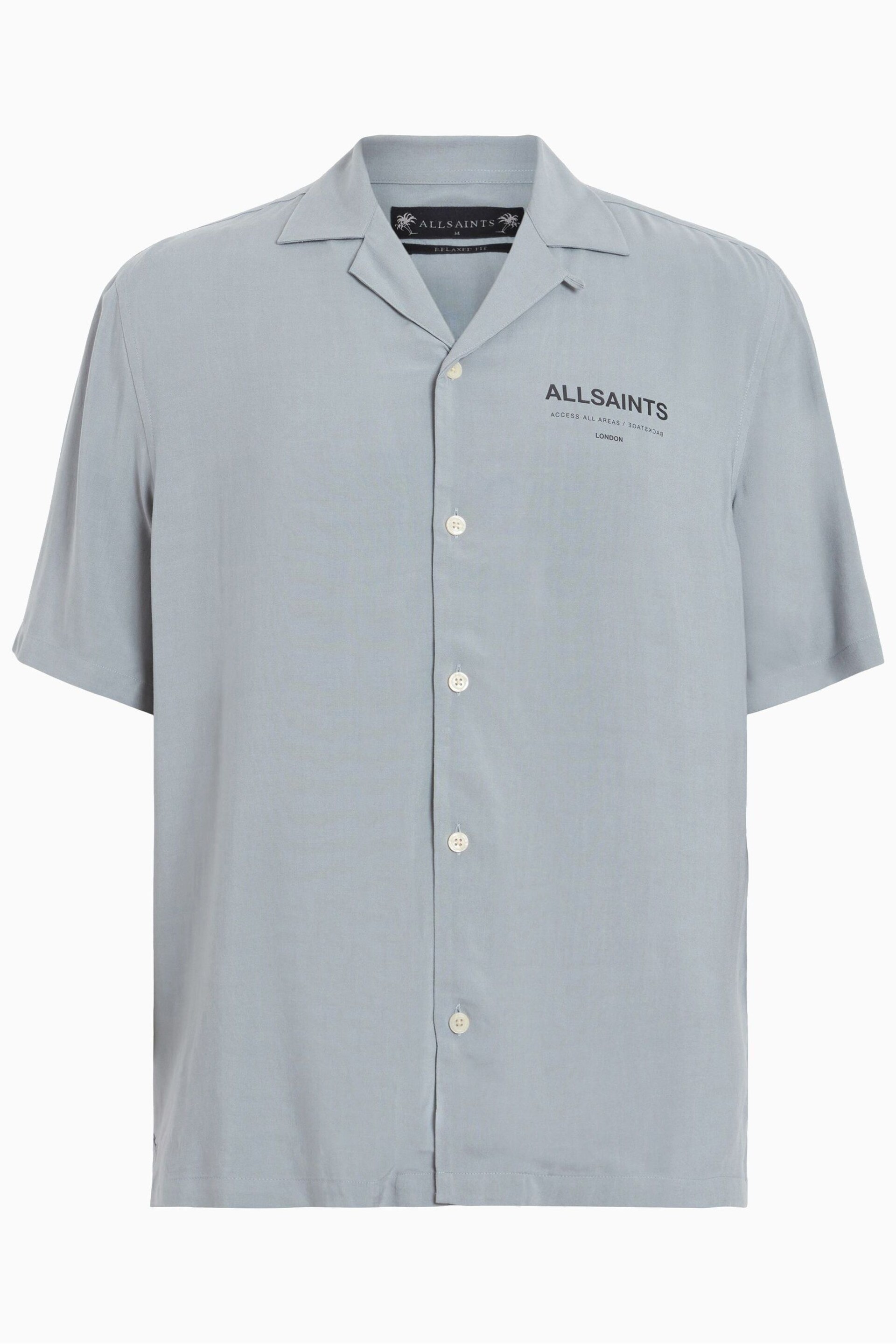 AllSaints Grey Access Shortsleeve Shirt - Image 7 of 7