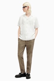 AllSaints White Aquila Short Sleeve Shirt - Image 5 of 7